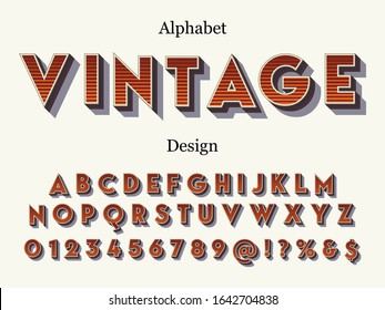 alphabet Font Script Typeface handcrafted handwritten vector label design old style.Shadow Effect.vintage Hand Drawn.Retro Typography.Vector Illustration.
