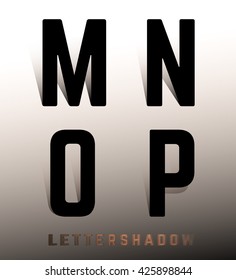 Alphabet font template. Set of letters M, N, O, P logo or icon. Vector illustration.