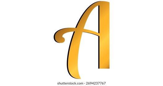 Ilustração Do Vetor Do Elemento De Design Do Texto Do Alfabeto A.	