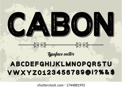 alphabet font, typeface vector design black and gray style background