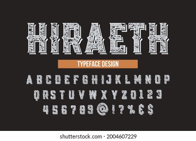 alphabet font, typeface vector  design, dark and orange style