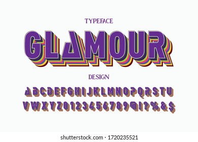 alphabet font, typeface vector, white style shadow effect