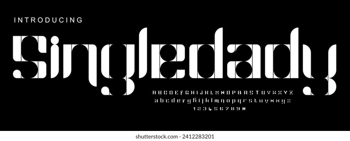 Alphabet-Schriftart. Typografie dekorative elegante Schrift für Logo. Vektorgrafik