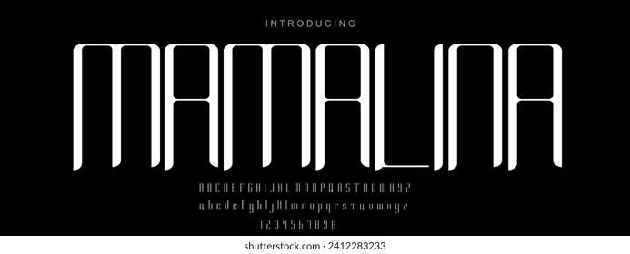 Alphabet font. Typography decorative elegant  lettering for logo. vector illustration