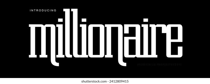 Alphabet font. Typography decorative elegant  lettering for logo. vector illustration