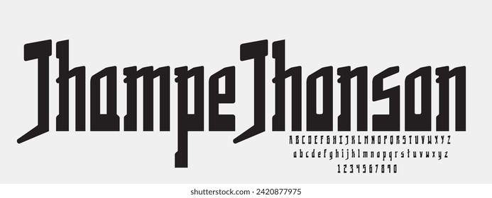 Tipo de letra alfabeto. Grabado elegante decorativo de tipografía para el logotipo. ilustración vectorial. imagen de stock.allFont