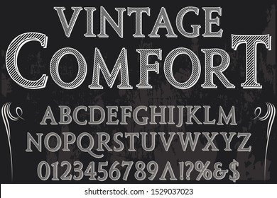 Alphabet Font. Typography style 3D urban digital, typeface  logo design. vector illustration vintage comfort
