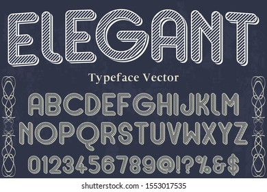 Alphabet Font. Typography style 3D urban digital, typeface logo design. vector illustration elegant
