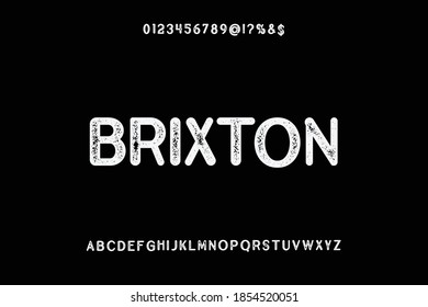 alphabet font, typography vector,  letters and numbers black style