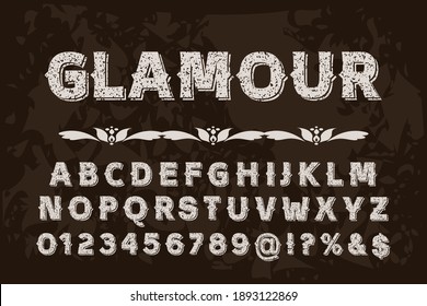 letra alfabética, vector tipográfico, letras y números estilo de trenzas