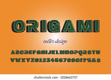 alphabet font, typography vector, letters and numbers Orange and Green  gradient style