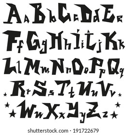 Alphabet, Font - vector illustration