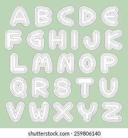 Alphabet fonts and numbers Vector EPS10