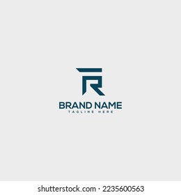 Alphabet FR, RF, F, R letter logo design template vector illustration.