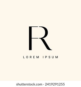 Vorlage für das Logo für Alphabets-FR- oder RF-Illustrationen