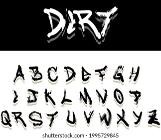 alphabet with frayed letters to form words and phrases