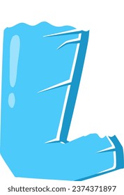 an alphabet with a frozen ice theme
