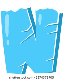 an alphabet with a frozen ice theme