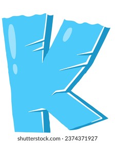 an alphabet with a frozen ice theme
