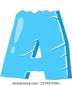 an alphabet with a frozen ice theme