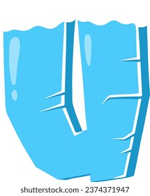 an alphabet with a frozen ice theme