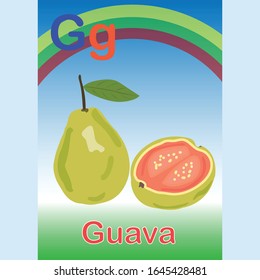 Alphabet fruit set flash card