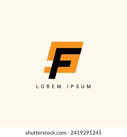 Alphabet FS or SF illustration monogram vector logo template