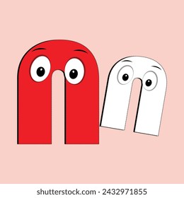 Alphabet fullcolor with eyes cartoon character.  Cute abc design for book cover, poster, card, print on baby's clothes, pillow etc. Colorful letters composition.