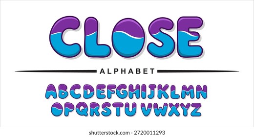 Alphabet Fun Liquid Style Typografie