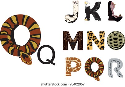 Alphabet fun with the theme of wild animals