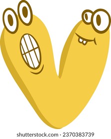 an alphabet with a funny face theme