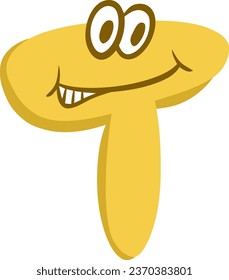 ein Alphabet mit einem lustigen Gesichtsthema