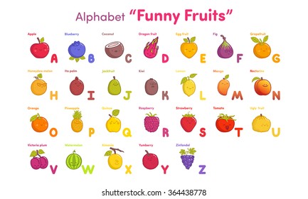 Alphabet Funny Fruits