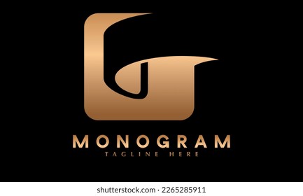 Plantilla de logotipo del vector de monograma abstracto de Alphabet g