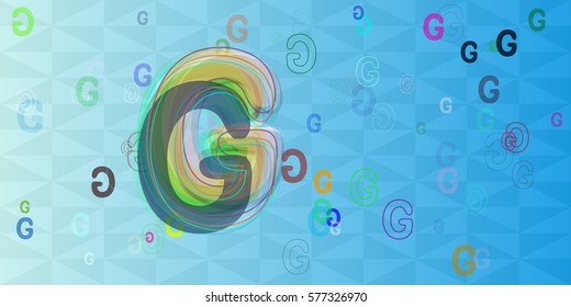 Alphabet G art texture