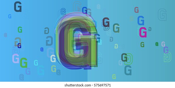 Alphabet G background elements