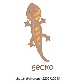 Alphabet G For Gecko Vocabulary Illustration vector Clipart