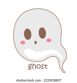 Alphabet G For Ghost Vocabulary Illustration vector Clipart