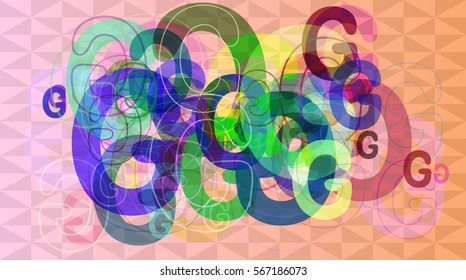 Alphabet G icon template