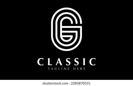 Alphabet G initial logo letter abstract monogram vector template