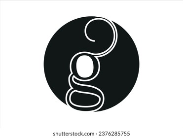 Alphabet G Letter Initial, Monogram Logo Design, Vektorvorlage 