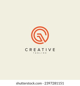 Alphabet G letter modern monogram style logo vector template.