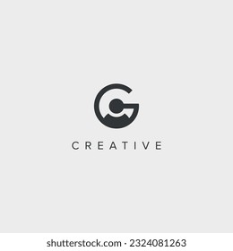 Alphabet G letter people logo vector template illustration.