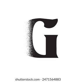 Alphabet G Line Art Illustration Flat Design