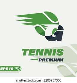 Alphabet G Tennis Logo Design for sport logo