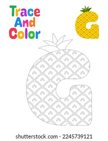 Alphabet G tracing worksheet for kids