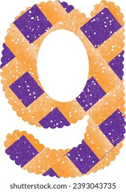Alphabet 'g' vector line art
