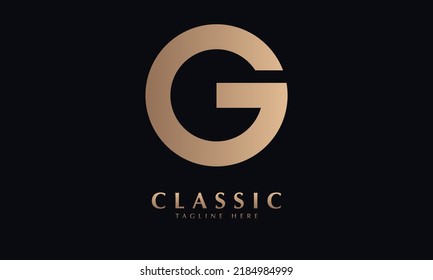 alphabetische g-Vektorlogo-Monografikvorlage