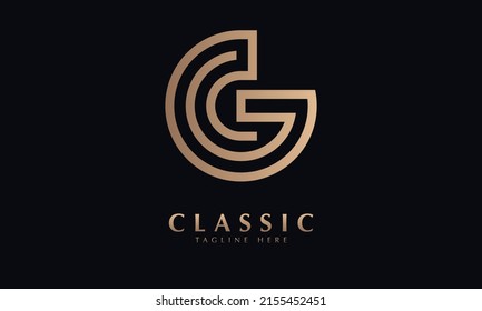 Alphabet G Vector monogram icon logo template