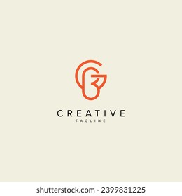 Alphabet GB BG letter modern monogram style logo vector element.